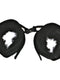 Mink Faux Fur Handcuffs - Black