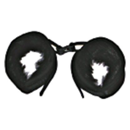 Mink Faux Fur Handcuffs - Black