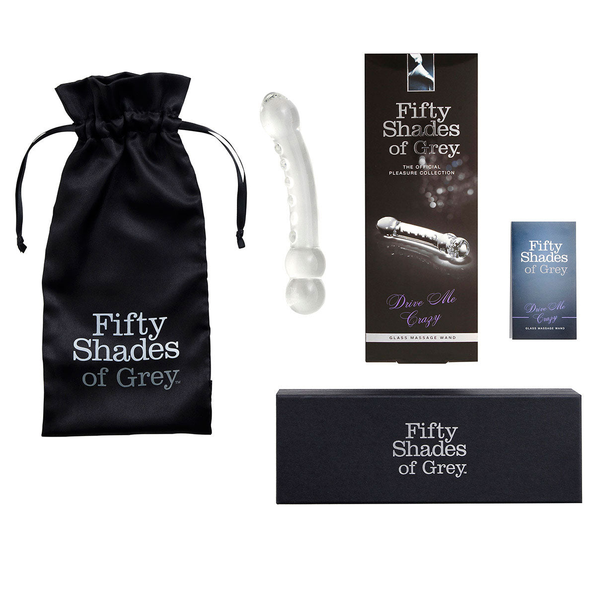 Fifty Shades Drive Me Crazy Glass Massage Wand