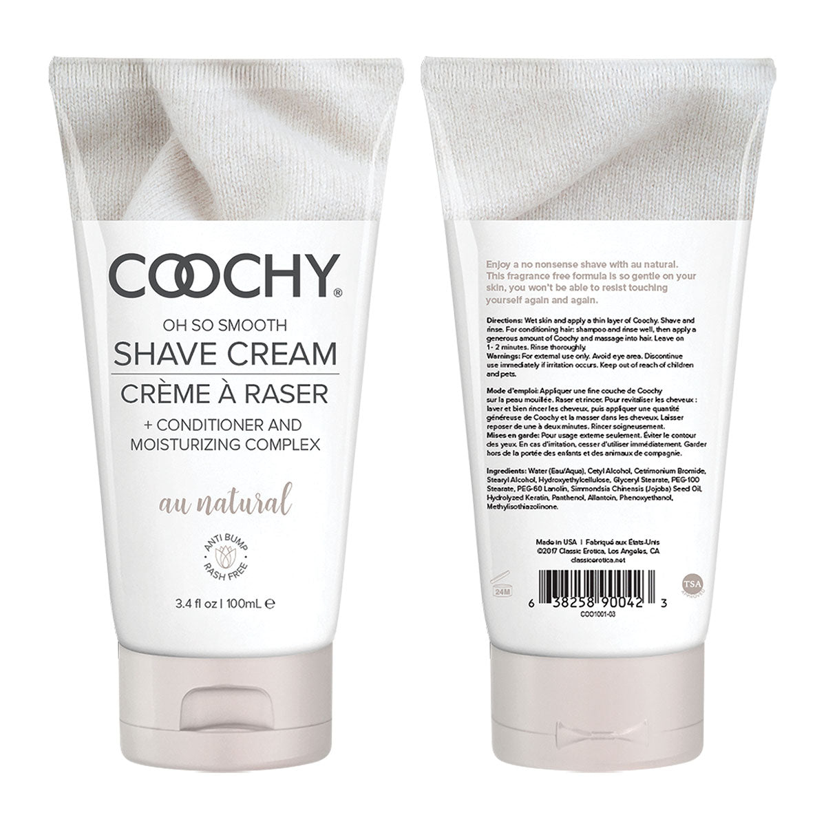 Coochy Shave Cream 3.4oz - Au Natural