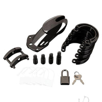 Acrylic See Thru Chastity Cage Black