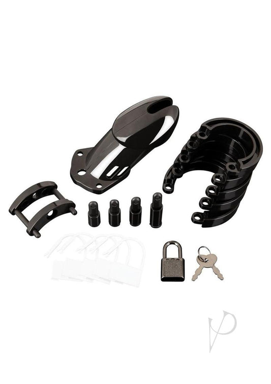 Acrylic See Thru Chastity Cage Black