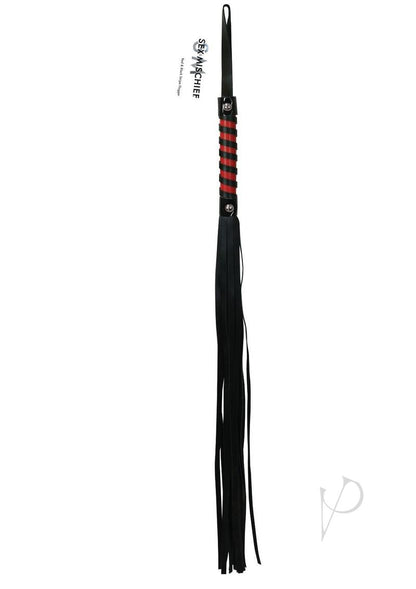 Sandm Red and Black Stripe Flogger