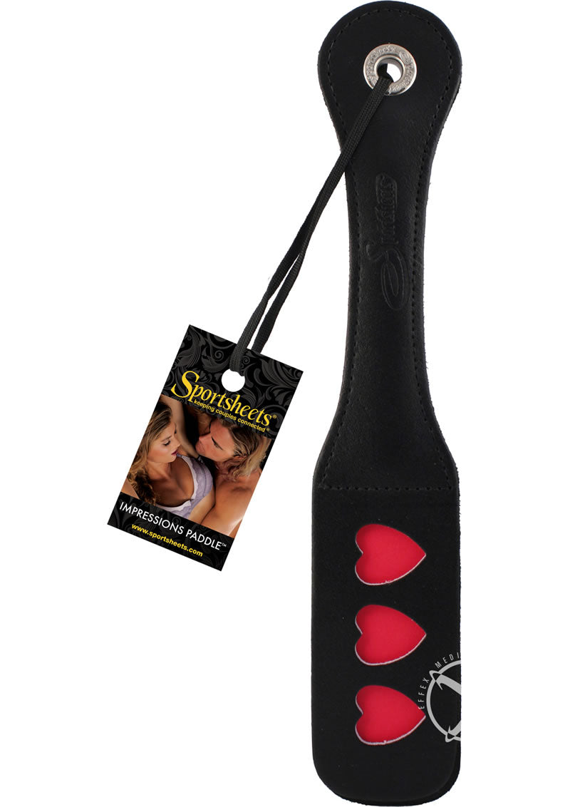 12 Leather Heart Impression Paddle