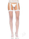 Sheer Thi Hi Lace Garter Belt Os Wht