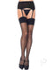 Spandex Garter and Stocking Set Os Black