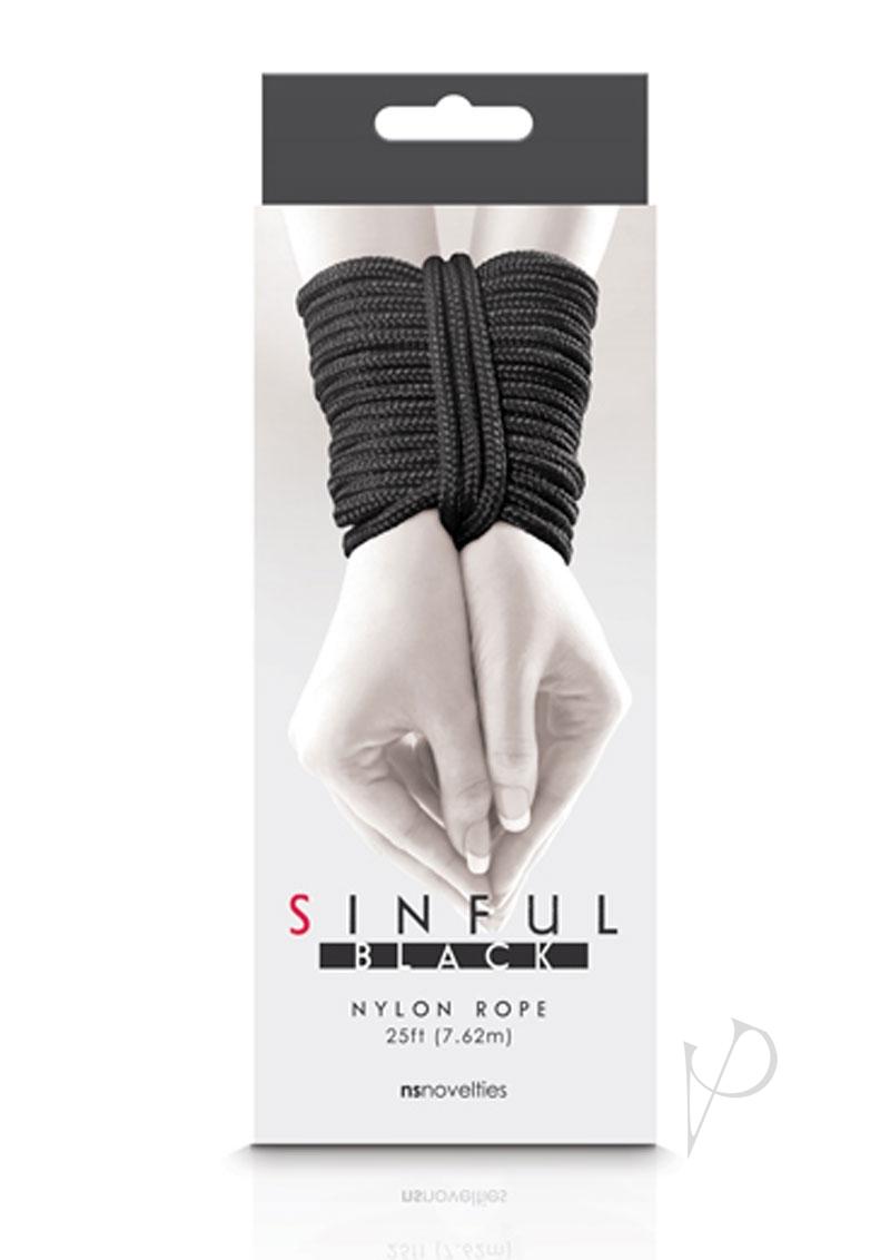 Sinful Nylon Rope Black 25ft