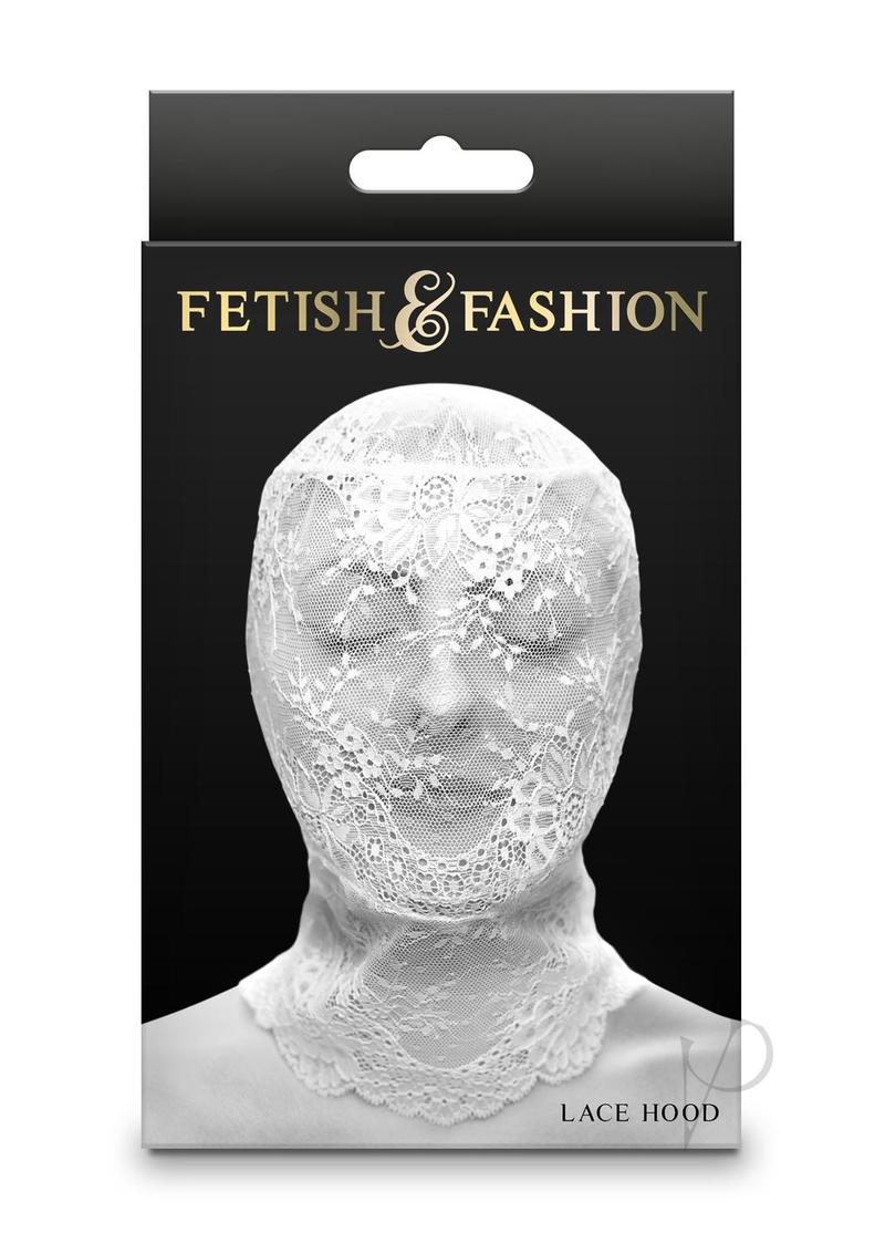 Fetish Fashion Lace Hood Wht