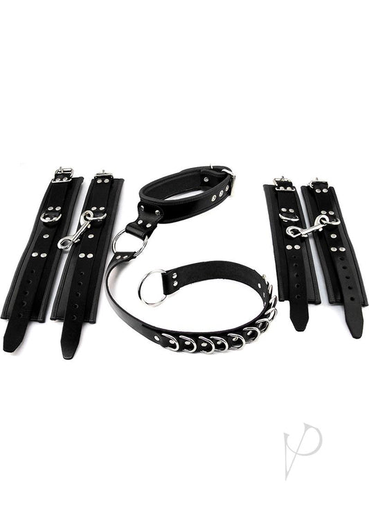 Rouge D Ring Hogtie Black 5pc Set