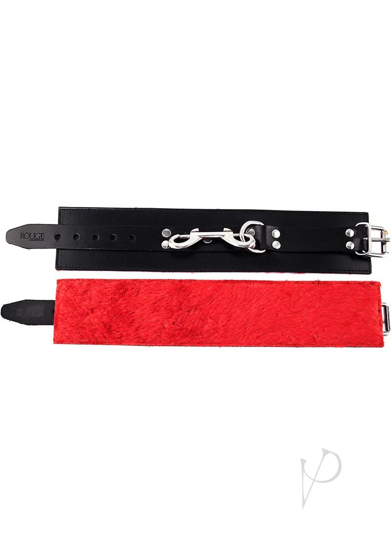 Rouge Fur Ankle Cuffs Blk/red(sale)