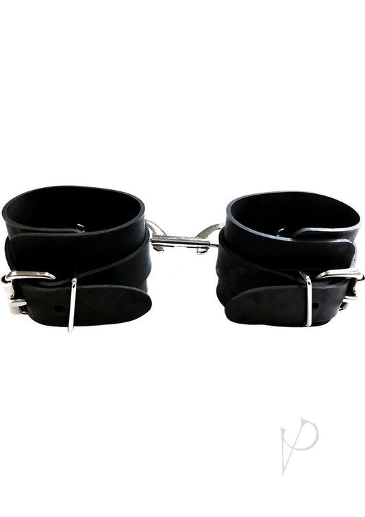 Rouge Rubber Wrist Cuffs Black