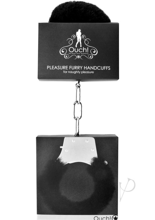 Ouch! Pleasure Handcuffs Furry Black