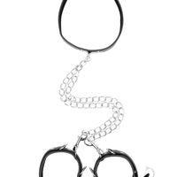 Ouch Bond Leather Collar Cuffs Leash Blk