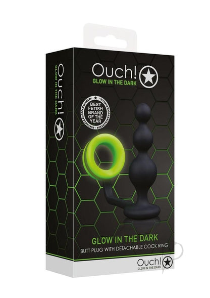 Ouch Beads Butt Plug Cockring Gitd