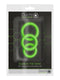 Ouch Cock Ring Set 3pc Gitd