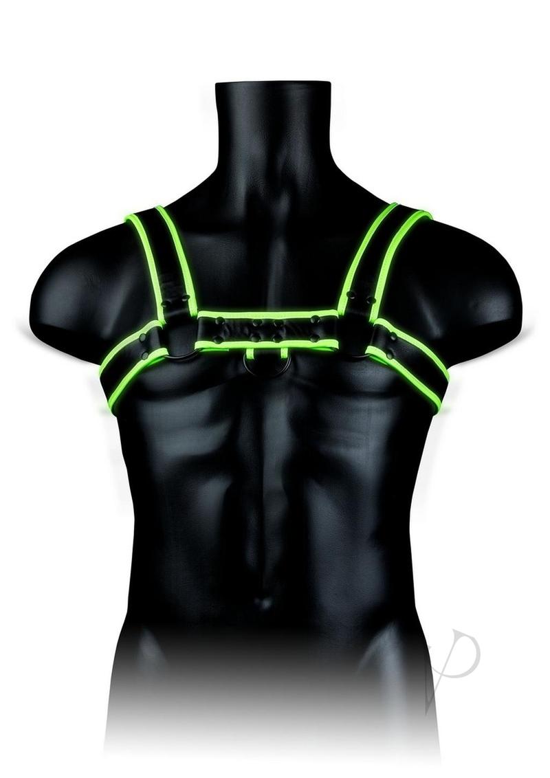 Ouch Chest Bulldog Harness S/m Gitd