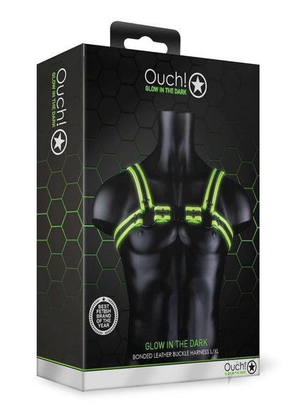 Ouch Buckle Harness Gitd L/xl