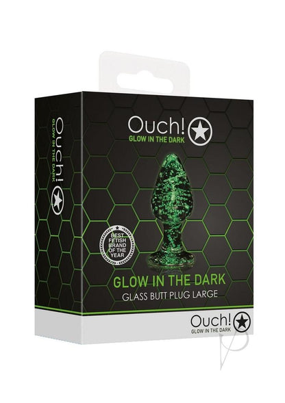 Ouch Glass Butt Plug Gitd Lg