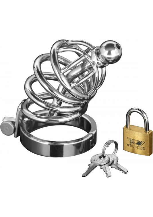 Ms Asylum 4 Ring Locking Chastity Cage