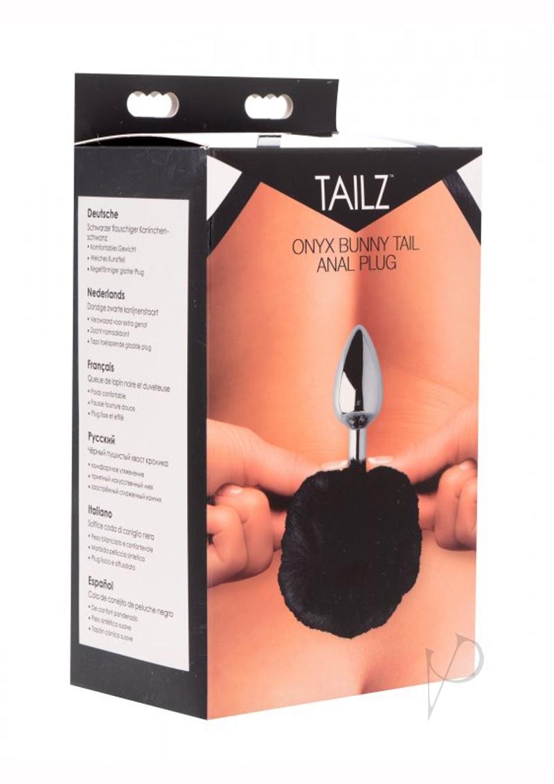 Tailz Fluffy Bunny Tail Anal Plug Black