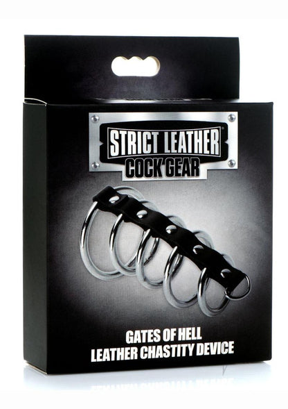 Cg Gates Of Hell Chastity Device Blk/slv