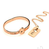 Ms Cuffed Locking Bracelet Necklace