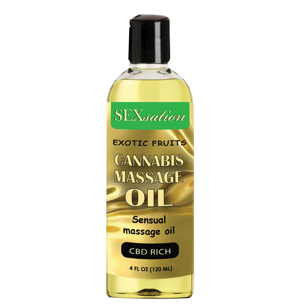 SEXsation Cannabis Massage Oil 4oz - Exotic Fruit