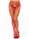 Indust Stocking Oring Garter Belt Os Red