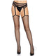 Indust Stocking Scallop Garter Os Blk