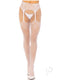 Faux Garter Fish Tight Backseam Os Wht