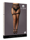 Striped Fishnet Garterbelt Qn Blk